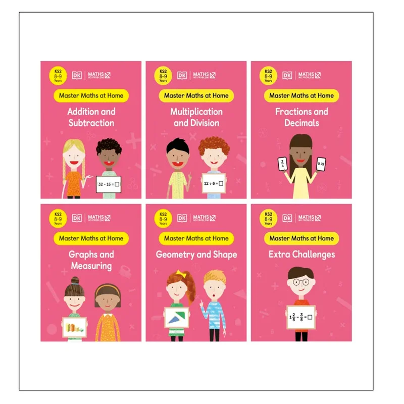 

Collection Of 6 Workbooks Ages 89 Key Stage 2 Maths No Problem DK Publishing 9780241525739 Book