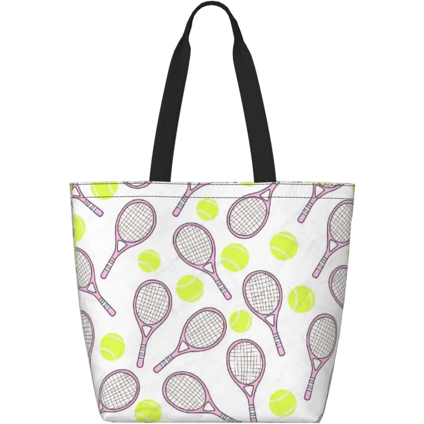 

Сумка-тоут для теннисных мячей и ракеток с карманом на молнии, многоразовая сумка для покупок, легкая