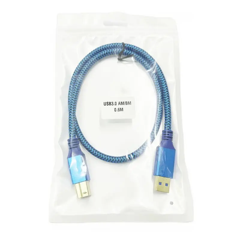 USB 3.0 A Male To B Male Printer Data Cable Pure Copper Computer High-Speed Transmission Computer Connection Square Port 0.3m-3m