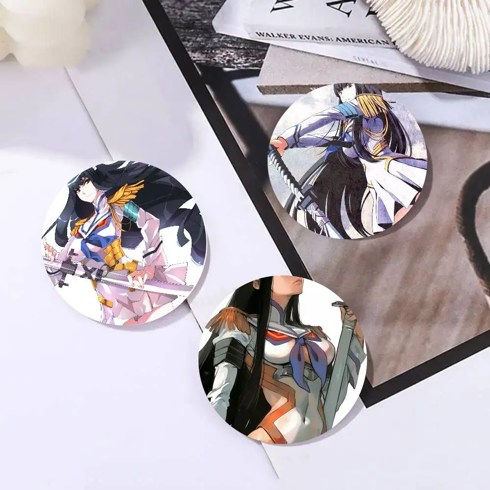 Satsuki Fantasy Animation K-Kill La Kill Cartoon Style Badge Brooches On Backpack Decoration Round Enamel Pins For Accessorys