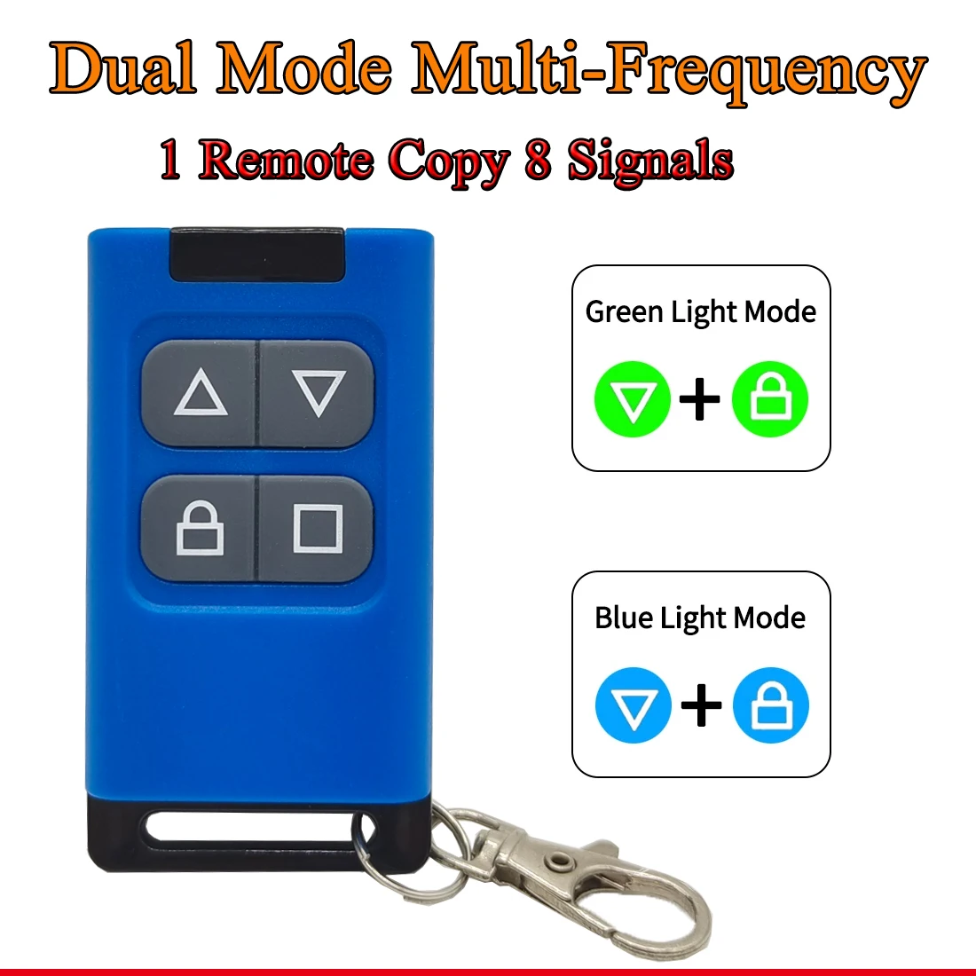 

Dual Mode Multi Frequency Garage Door Clone Remote Control For Fixed Code 300-915MHz Copy Emitter RF Transmitter Duplicator 1Pc