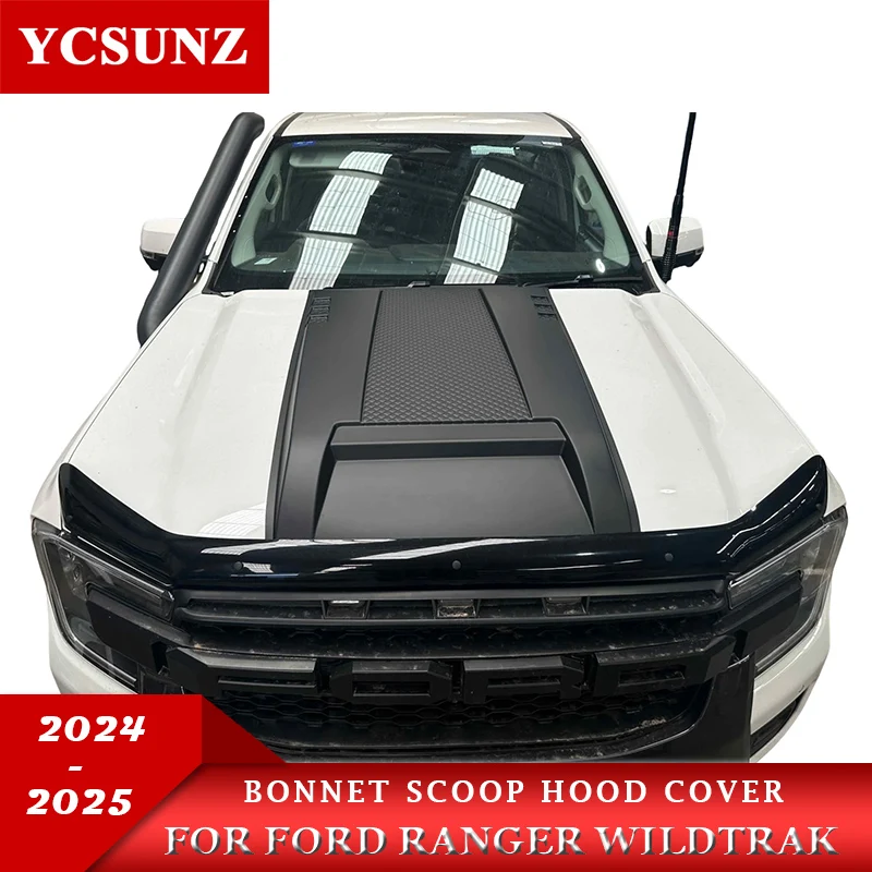 

Bonnet Scoop Hood Cover Decoration Protector For Ford Ranger Wildtrak T9 2024 2025 2026 Double Cabin Car Accessories