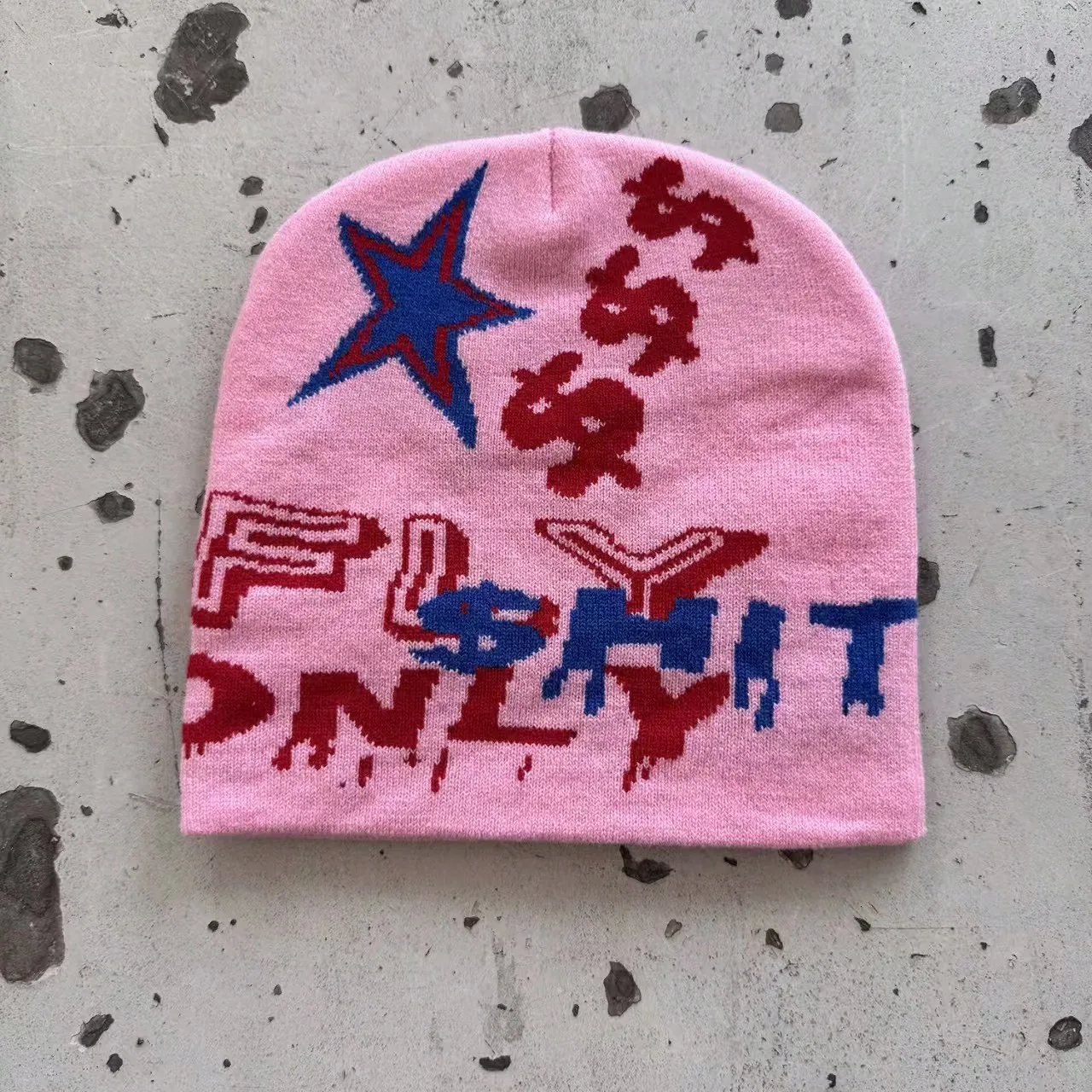 

Unisex Jacquard Knitted Beanie, Versatile Hip-Hop Street Style, Autumn Winter