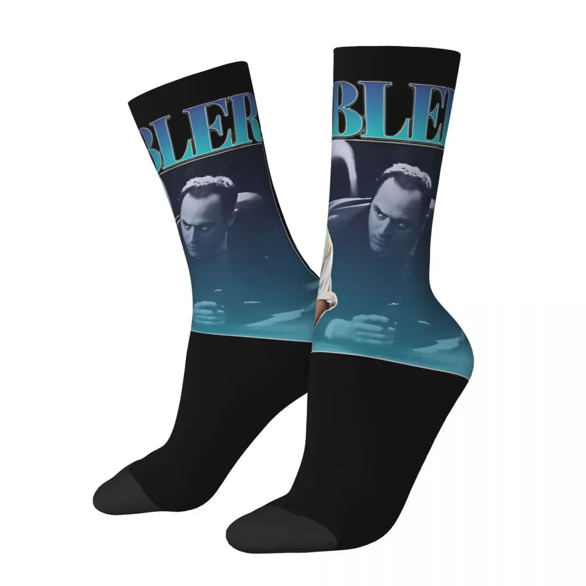 

Elliot Stabler 90s Inspired Vintage Homage Theme Design Socks Merch for Female Compression Dress Socks