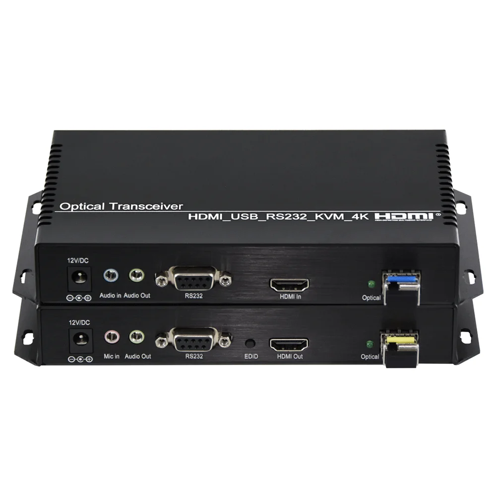 싱글 모드 20KM KVM 연장기(광섬유 LC SFP 4K30 광섬유 HDMI 광 연장기)