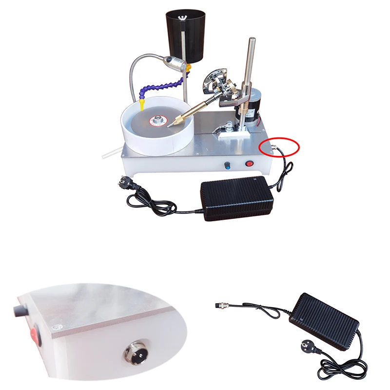 2800RPM Gemstone Grinding Faceting Machine Faceted Jewelry Polishing Machine Polisher Flat Grinder Lapidary Machine 120W