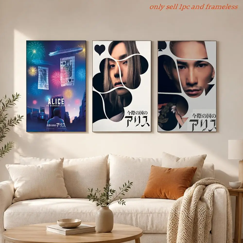 TV Shows A-Alice In Borderland Poster Sticky Wall Art Printing Waterproof Home Living Bed Room Aesthetic Decor
