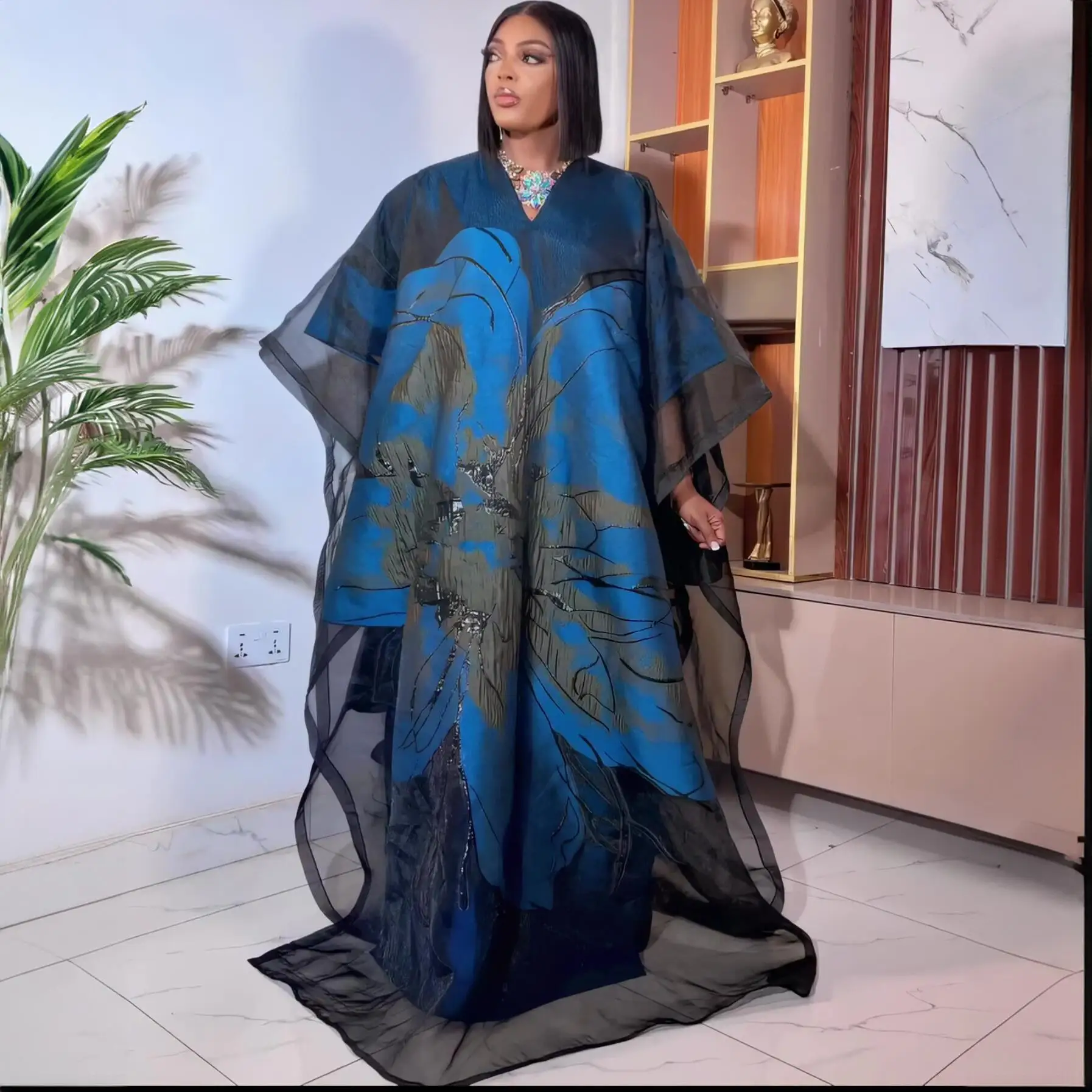 Abiti africani di lusso in due pezzi di nuovo design per donna Ricamo Abbigliamento premium Abiti africani per feste da donna per le donne