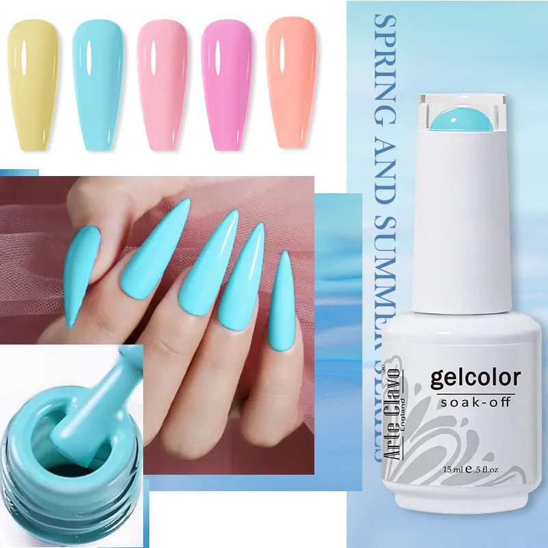 Arte Clavo Gel Nagellak Lente 140 Kleuren Voor Zomer Decoratie Semi Permanente Matte Top Jas Nail Art Salon Uv Gel Lak