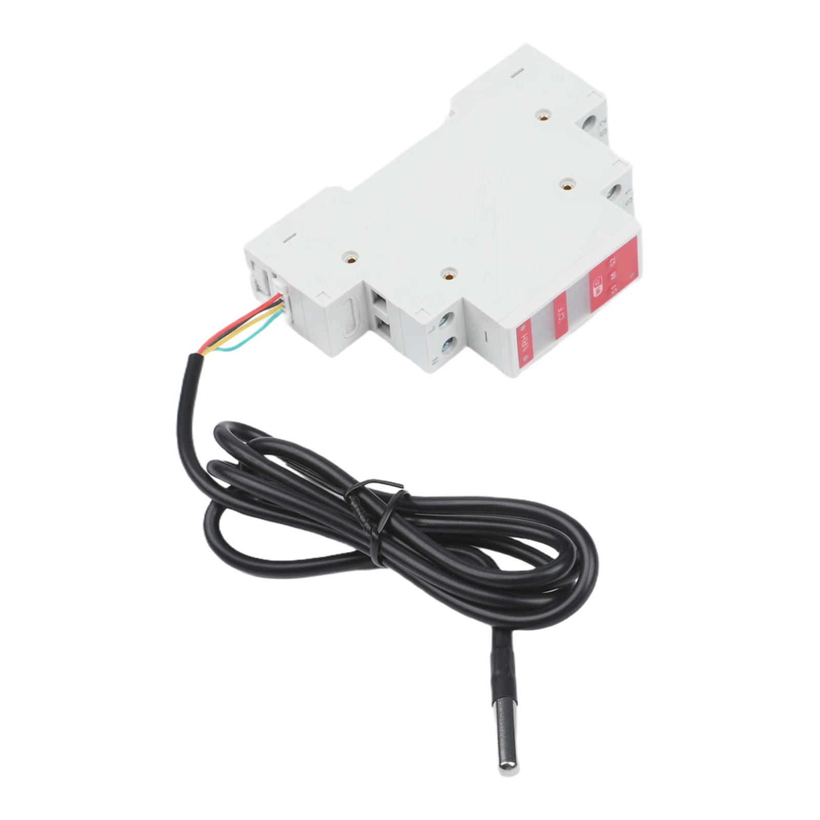 Temperature and Humidity Digital Controller with Probe Sensor for DIN Rail Smart Thermostat Compatible with Assistant