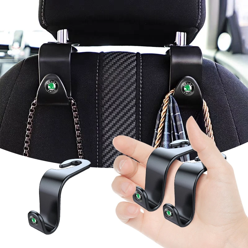 1/2PCS Car Seat Back Hooks trunk organizer Headrest Hanger For Skoda Octavia MK2 MK1 2 3 A5 Fabia Karoq Superb Rapid Kamiq Scala