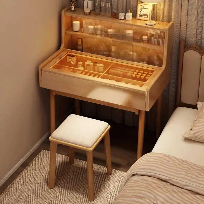 

Lighting Dressing Table Storage Glossy Cheap Drawers Dressing Table White Clothing Coiffeuse De Chambre Wardrobes Makeup Holder