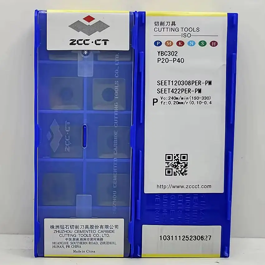 

SEET120308PER-PM YBD152/SEET120308PER-PM YBD252/SEET120308PER-PM YBG102/SEET120308PER-PM YBC302 ZCC.CT CNC blade carbide inserts