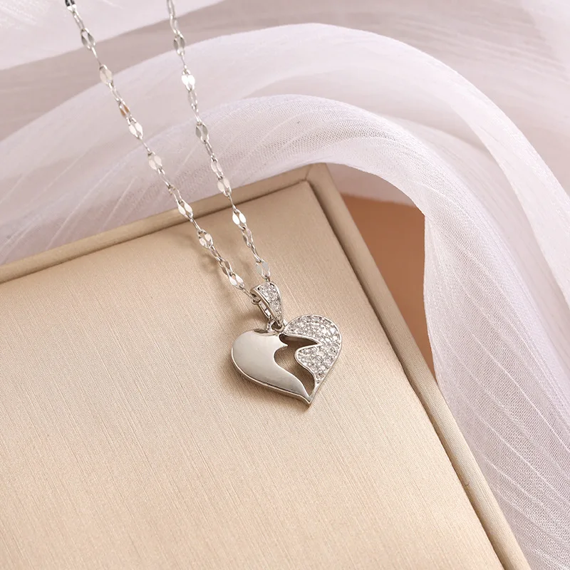 Kunci hati, serbaguna, perjamuan mewah ringan, kalung pernikahan, rantai tulang selangka serbaguna, baja titanium