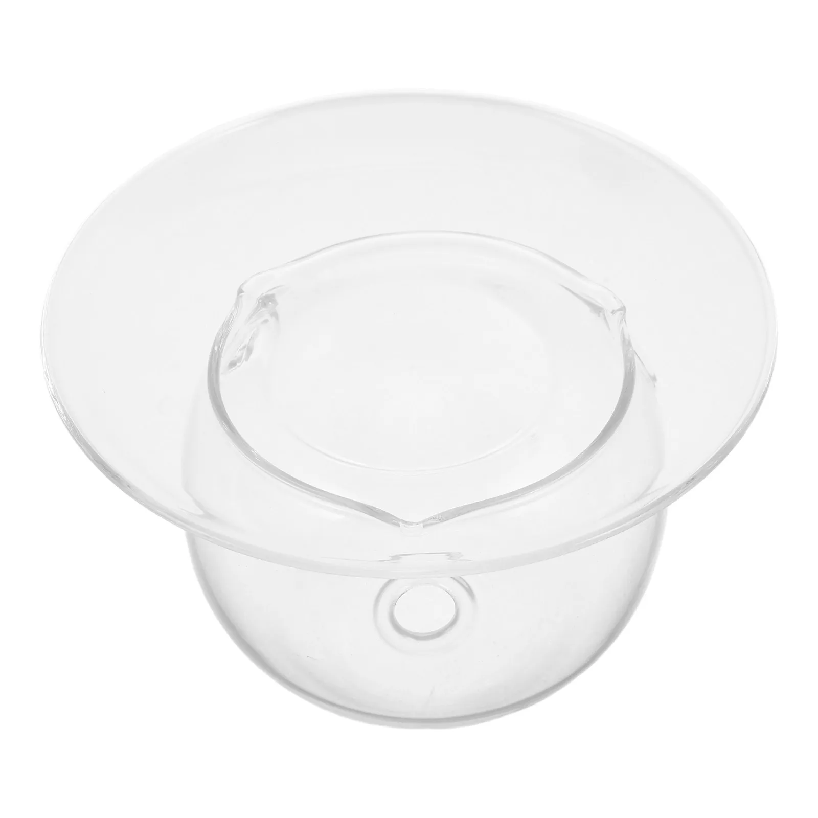Glass Salad Bowl Double Layer Clear Design Chilled Fruit Salad Bowl Sushi Serving Plate Buffet Cold Food Server