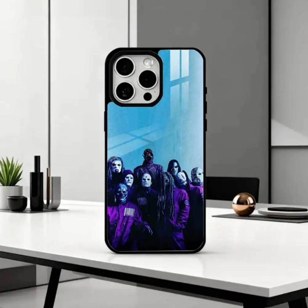 حافظة هاتف S-Slipknot B-Band لهاتف iPhone17,16,15,14,13,12,11 Plus، Pro Max Magnetic للشحن اللاسلكي Magsafe #2