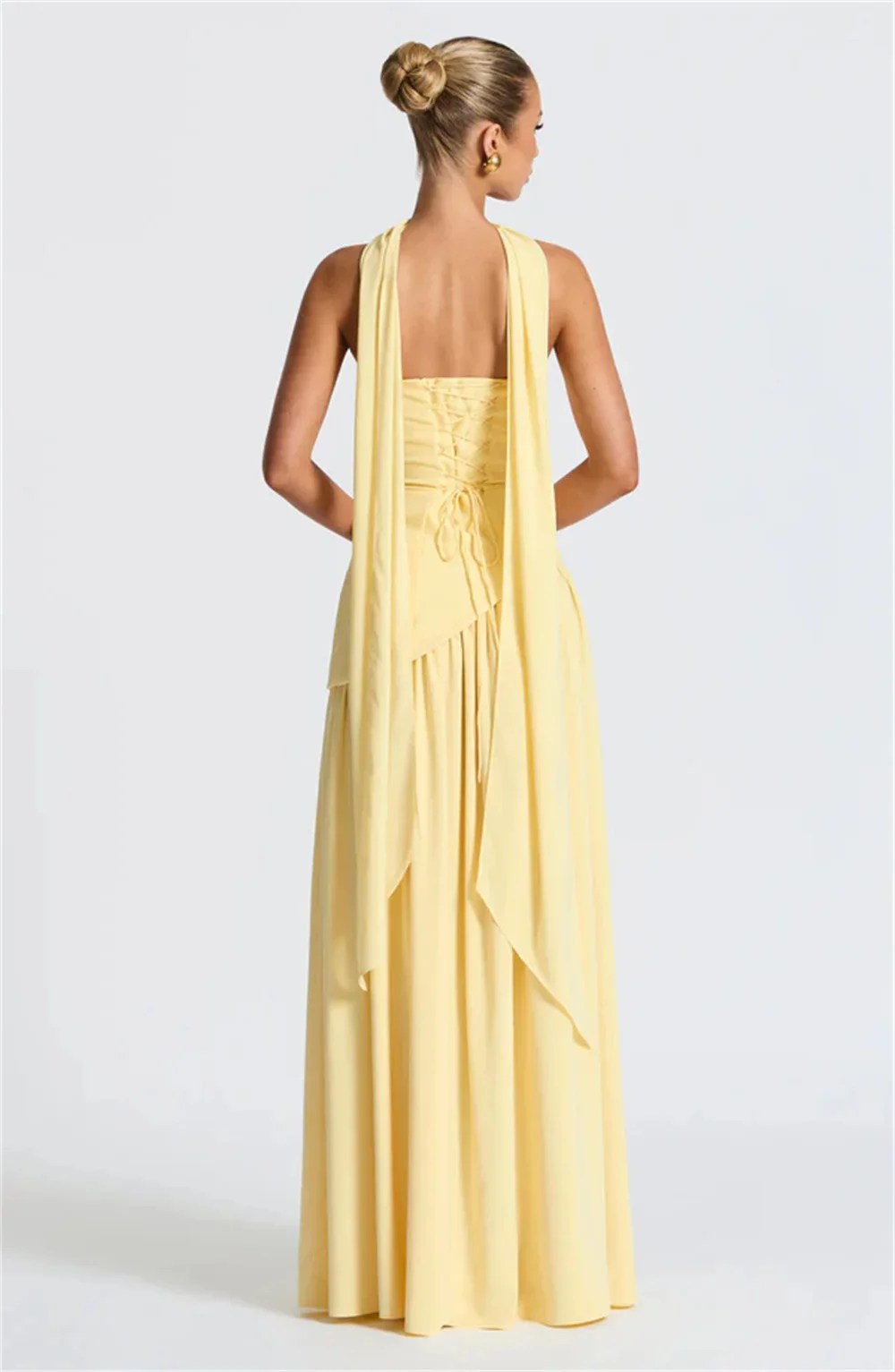 Fashion Colorfu Strapless Evening Dresses Side Slit With Long Scalf 2026 Custom Made  Formal Party Grown image 6