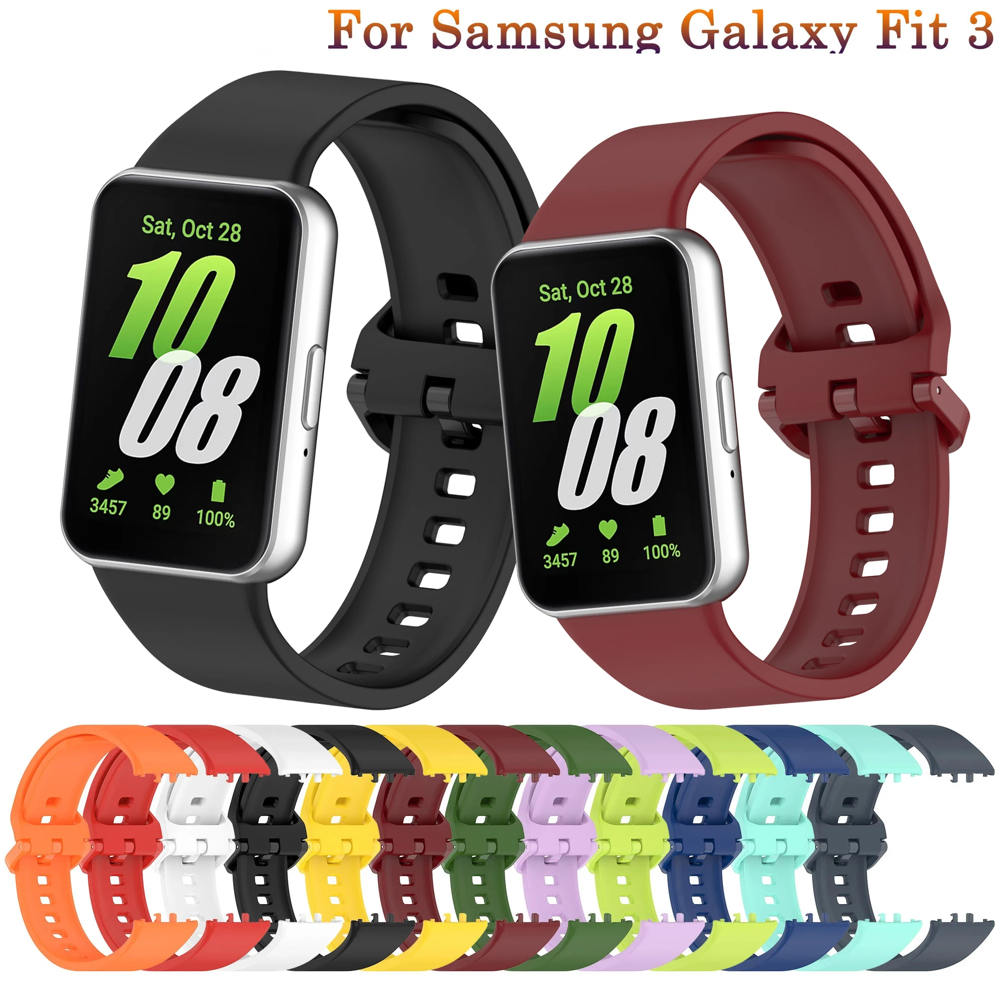 

Original Silicone for Samsung Galaxy Fit 3 Strap Accessories Smartwatch Sport Rubber Bracelet for Samsung Galaxy Fit3 Correa New