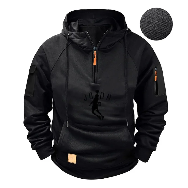 

Men's hoodie 2025, brand new multi-pocket hooded sweatshirt with high quality zipper. A sweatshirt at C