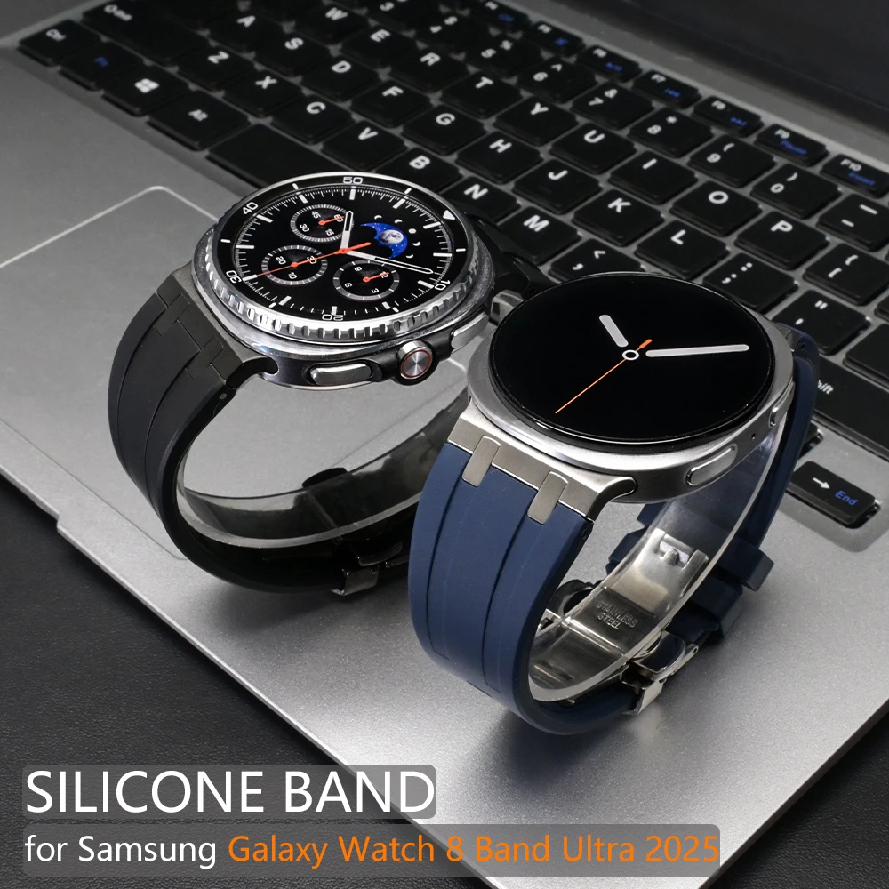

Силиконовый ремешок для Samsung Galaxy Watch 8 Classic 46 мм 44 мм 40 мм Мягкий спортивный ремешок для Samsung Galaxy Watch Ultra 2025 2024 47 мм