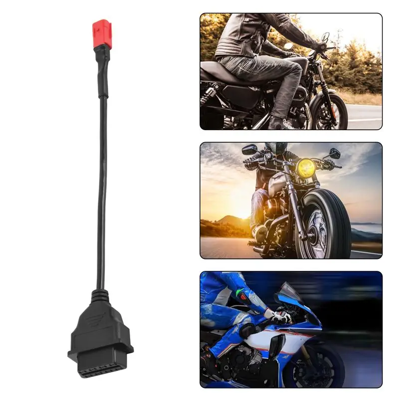 A67K-6 To 16 Pin Motorcycle OBD Adaptors OBD2 Diagnostic Cable Extension Connectors For Honda BENELLI