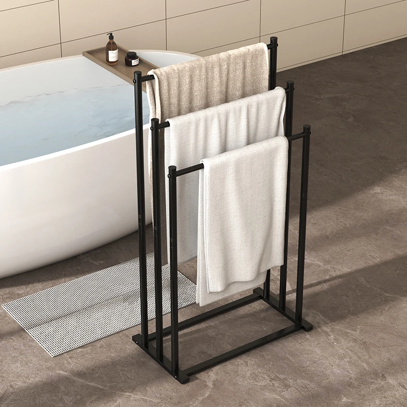 

Floor standing towel rack, independent metal bathtub rack, bathroom with chassis wheels, swimming pool towel rack