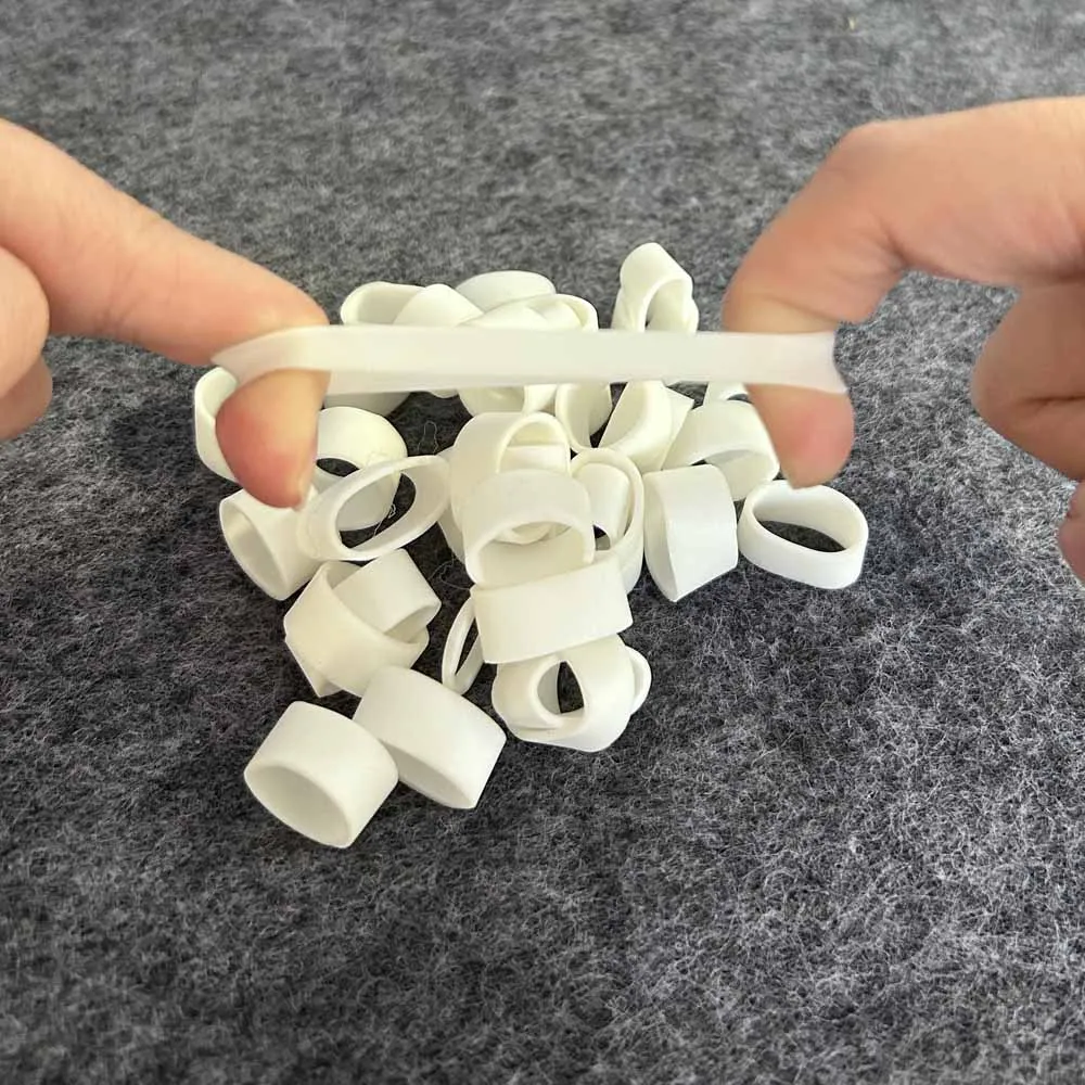 

250pcs Elastic Bands White Color Rubber Bands Office File Folder Strong Rubber Bands High Elasticity Rubber Band Package Holder