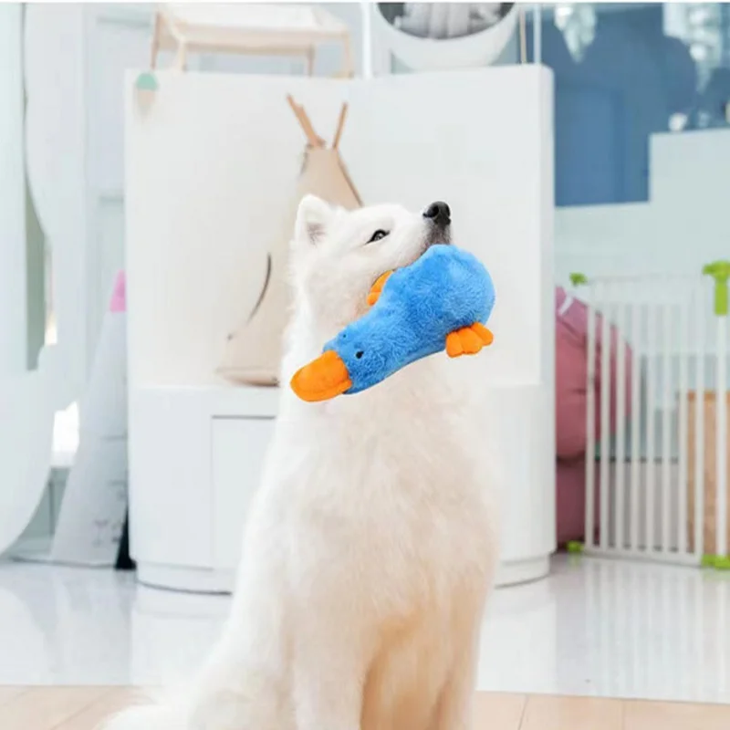 Dog Plush Sound Toy Yellow Duck Pet Interactive Training Stuffed Toys Cute No Fill Chewing Pet Supplies For Cat