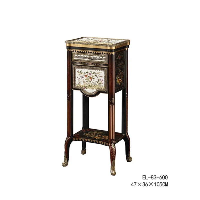 Classical mahogany carving hand-painted villa living room decoration corner table