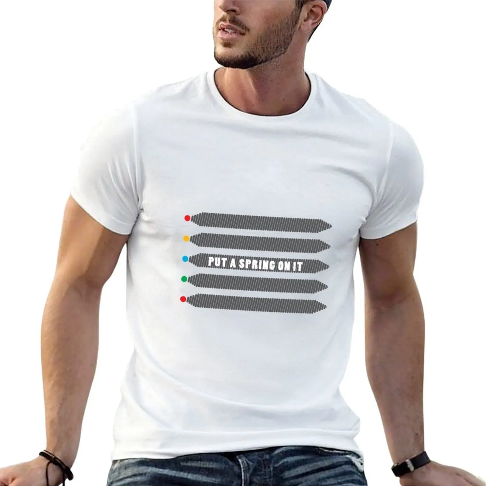 Pilates - Put a spring on it T-Shirt topping funny costumes t shirt men 100℅ cotton
