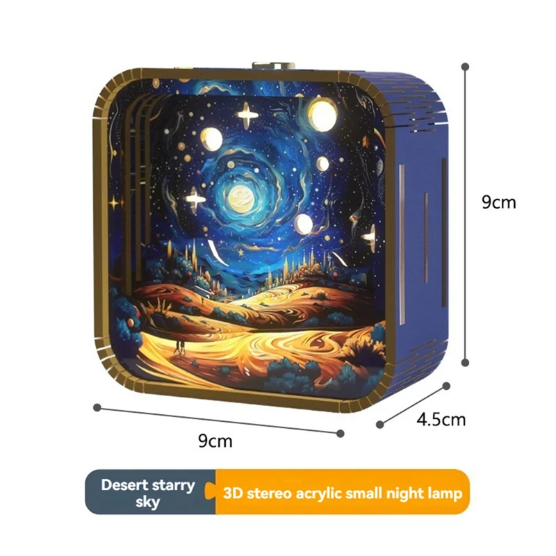 RALCA-Hand Touch Cartoon DIY Wooden Stereo Atmosphere Lights Graduation Season Gifts Nightlight Gifts
