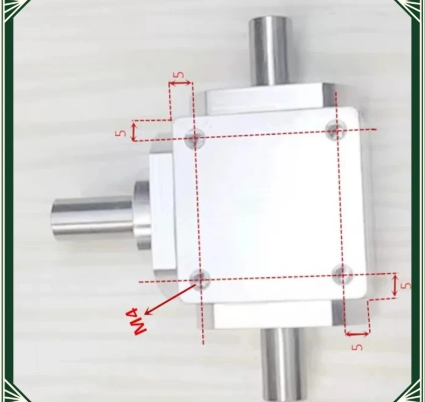 Small 1:1 T Type Right Angle Bevel Gearbox 10mm Shaft Cross Commutator Transmission Rotating Gear Box