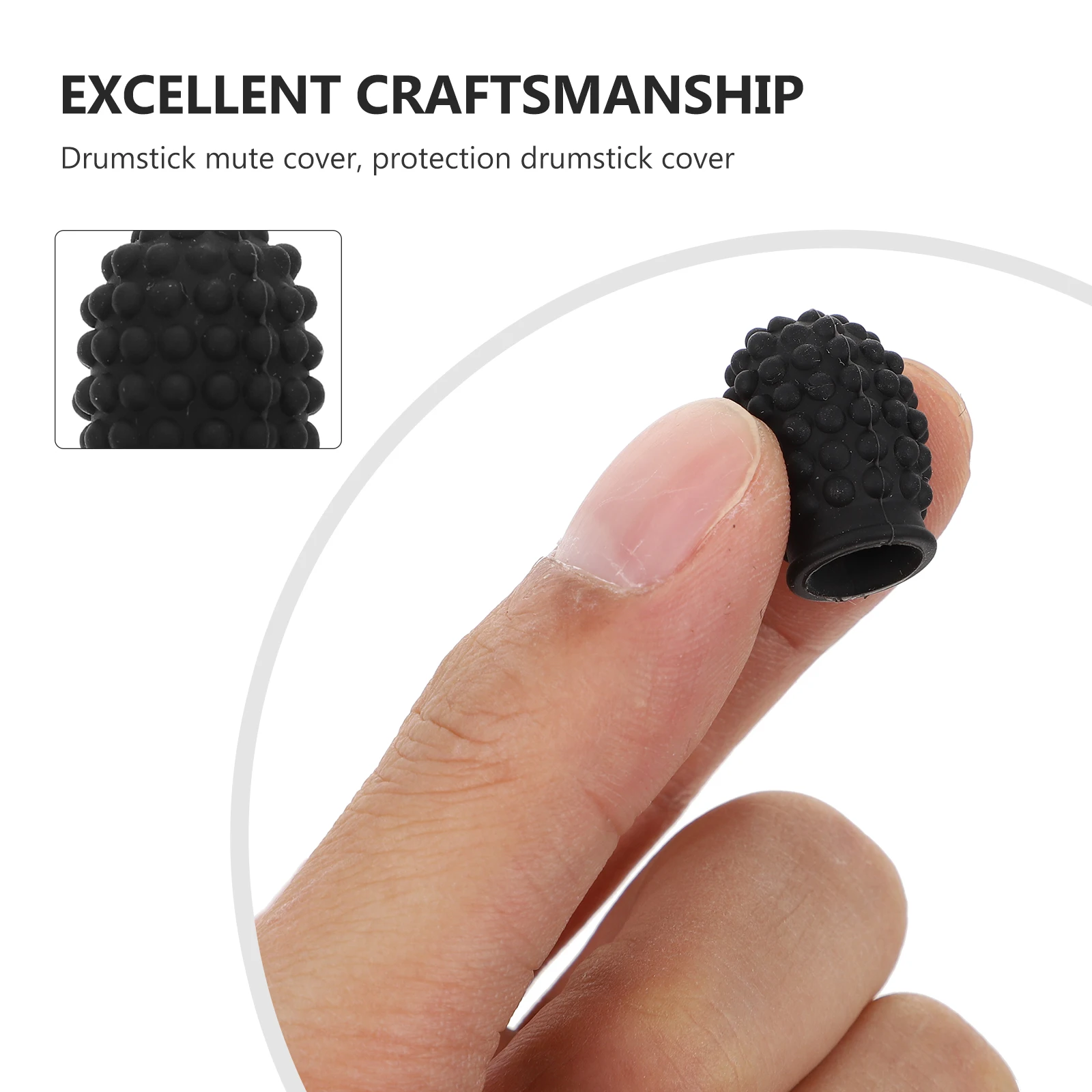 

Drumstick Protector Snare Muffler Mute Cover Silent Drumsticks Tips Covers Dampener