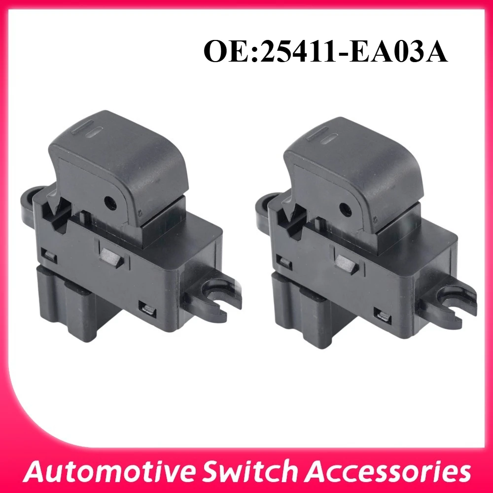 2PCS 25411-EA03A Car Power Window Control Switch Single Button For Nissan Murano Teana Qashq 25411EA03A 25411-EA00A