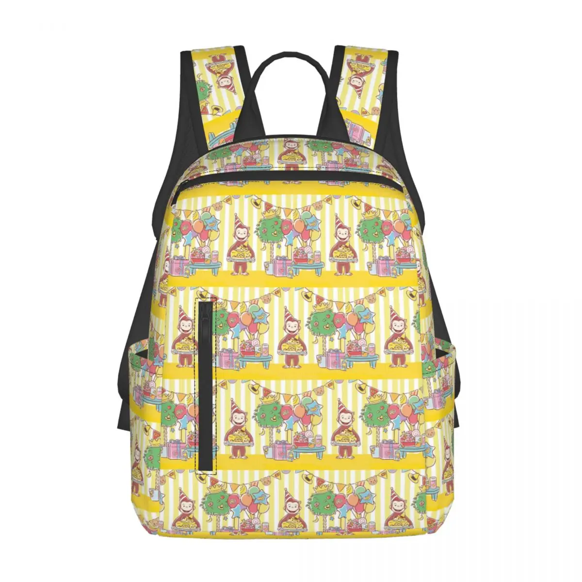 

George The Curious Monkey Backpack Daypack Large Capacity Children BookBag School Bag Shoulder Bags for Men Women