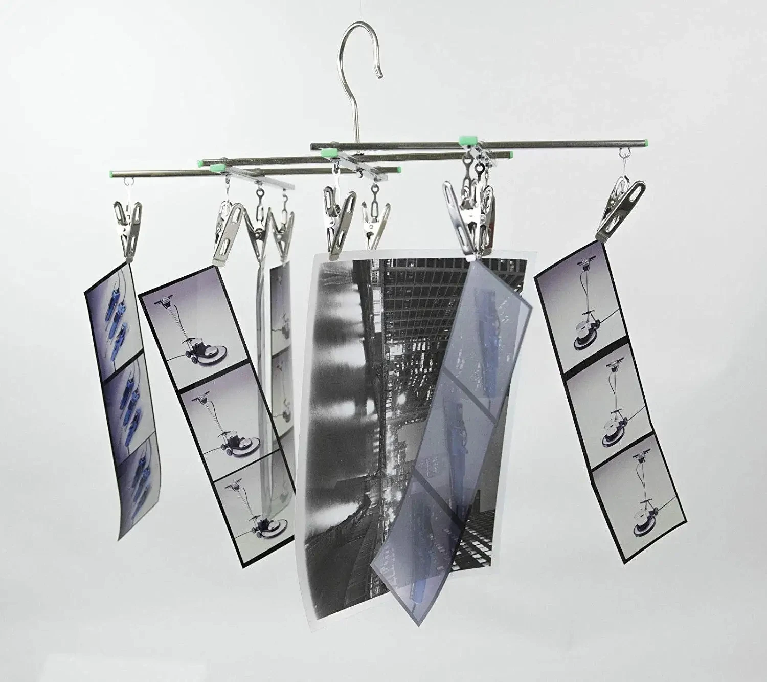 Photographic Auxiliary Film Stainless Steel Air-Drying Clip Darkroom Operation 120 135 Film Stainless Steel Hanger Foldable Rack