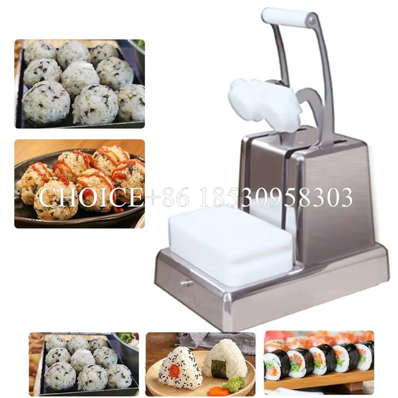 Commercial No Need Electric Nigiri Sushi Forming Semi Auto Custom Nori Onigiri Maker Manual Triangle Pressing Molding Machine