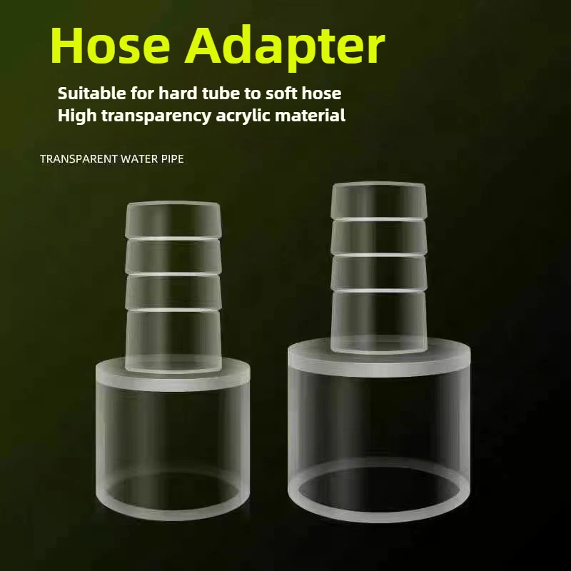 Clear Acrylic Reducing Direct Connectors Water Tube Fittings Aquarium Fish Tank Accessories Variable Pipe Connection Couplings