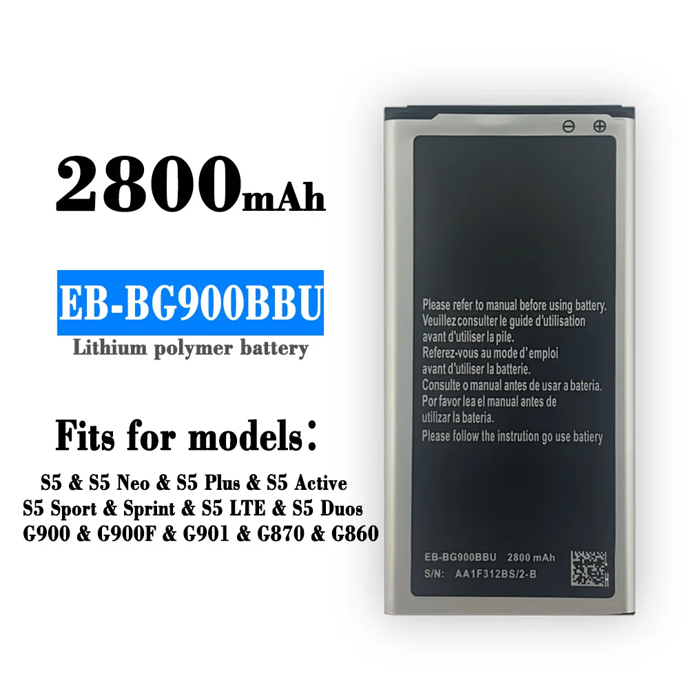 High Quality Replacement Battery For Samsung S5 S5 Neo S5 Plus EB-BG900BBU Built-in Mobile Phone New Batteries