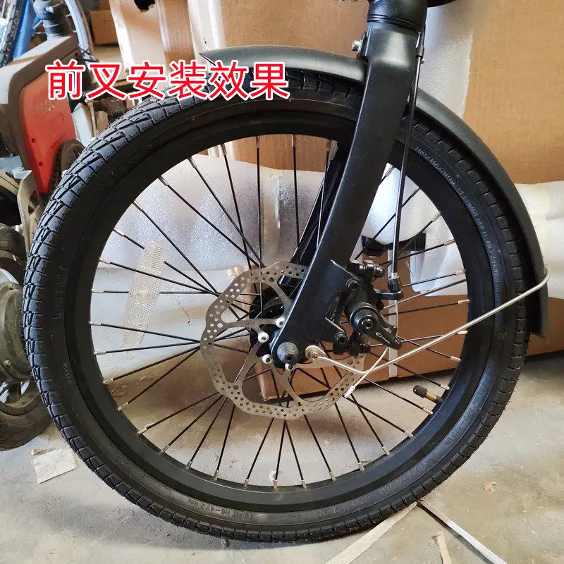 20 Zoll Scheibenbremsen-Vorderradgabel aus Aluminiumlegierung, starre Gabel, 406 Faltrad, Lithium-betriebene Fahrradgabel, zahnlos, 28,6 mm, 100 mm Gabel – Detail 19