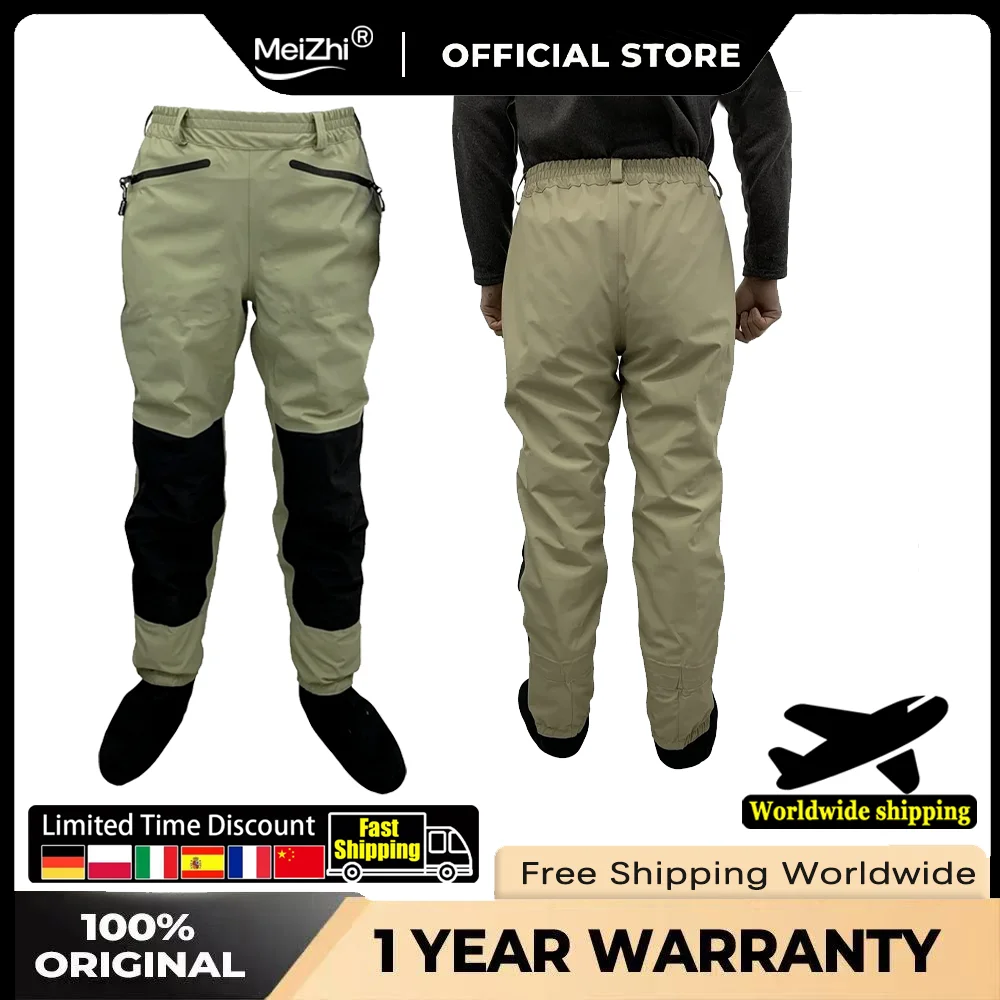 

3 Layer Elite Breathable Waterproof Fly Fishing Waist Waders Stockingfoot High Pant Wader Durable Duck Hunting Wading Pants