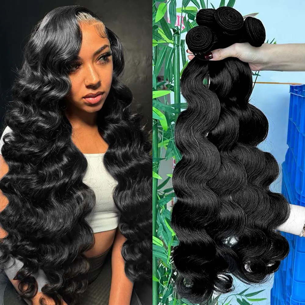 32 Inch Body Wave Bundles Human Hair Raw Hair Bundles Burmese Human Hair Bundles 100% Human Hair Extensions 3 Workdays Delivery