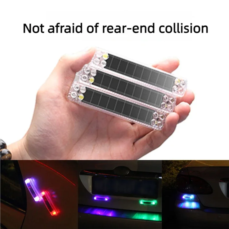 1PC Car strong magnetic decorative light, solar burst light, car modification decoration, mesh light, LED strip warning light