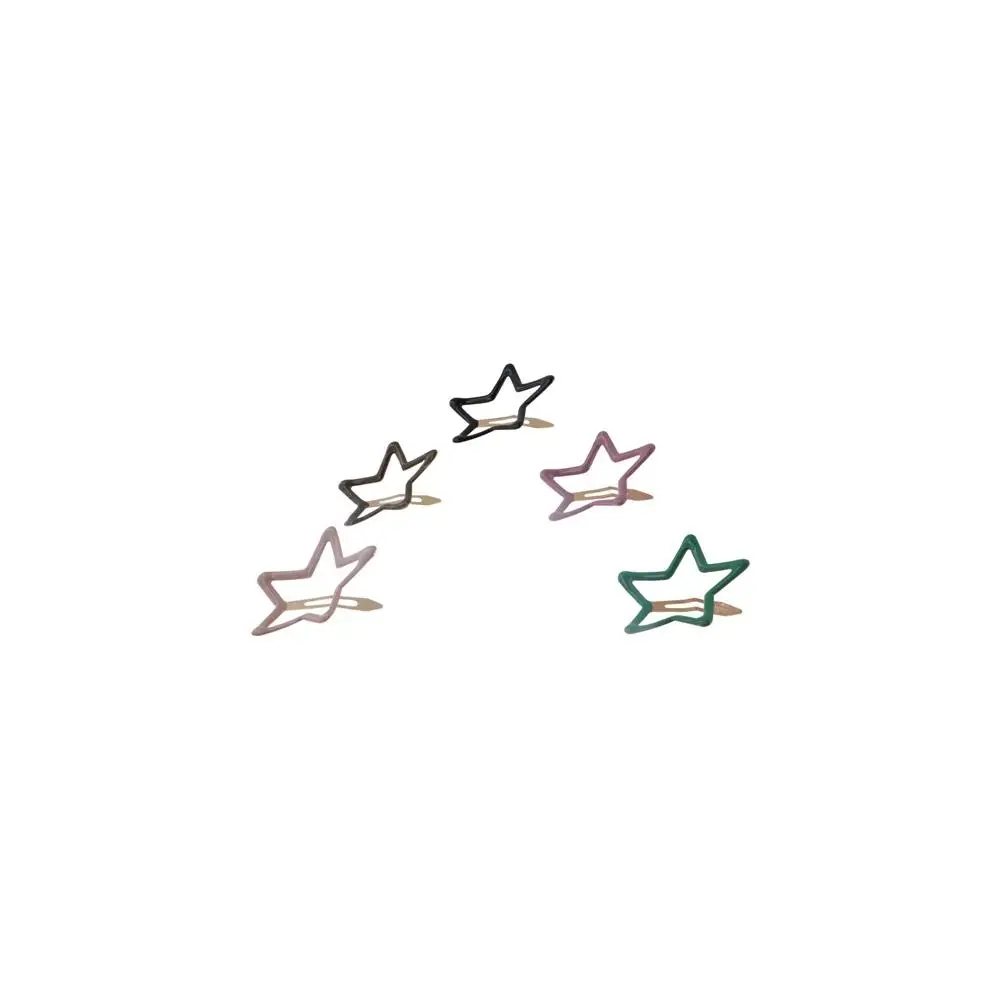 Cute Pentagonal Star Star BB Hair Clip Hollow Alloy Side Barrettes Colorful Metal Y2k Hairpin Girls