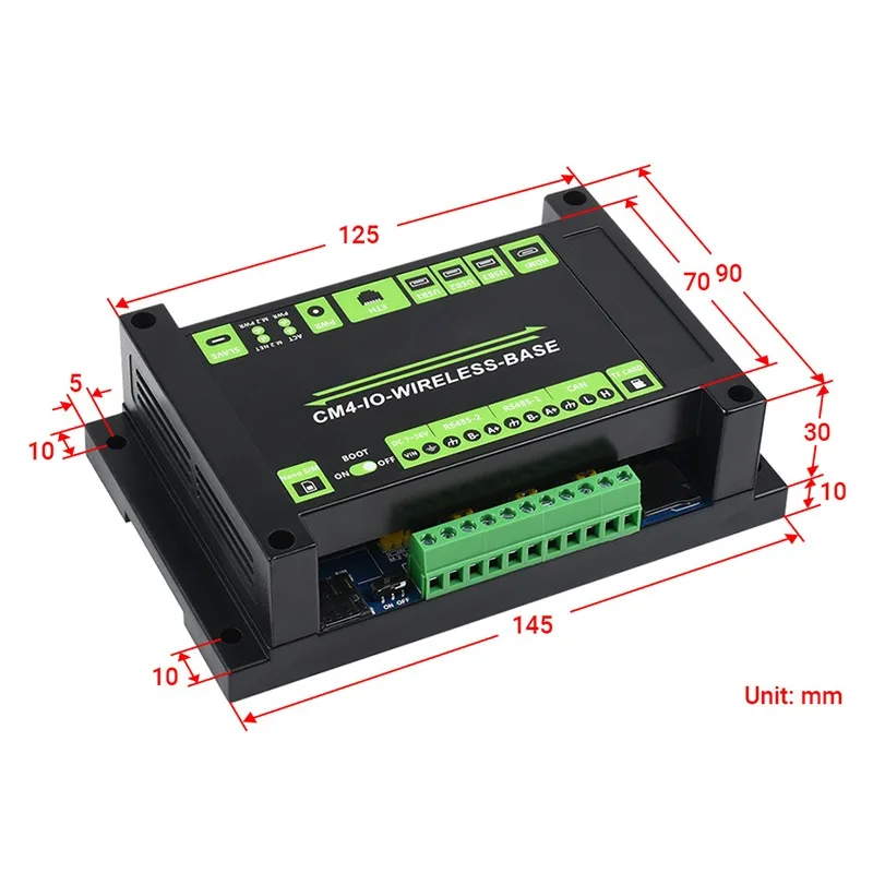 Hot Raspberry PI CM4 Computing Module Industrial Expansion Module 4G/5G/RS485/CAN Communication Expansion Board Baseboard