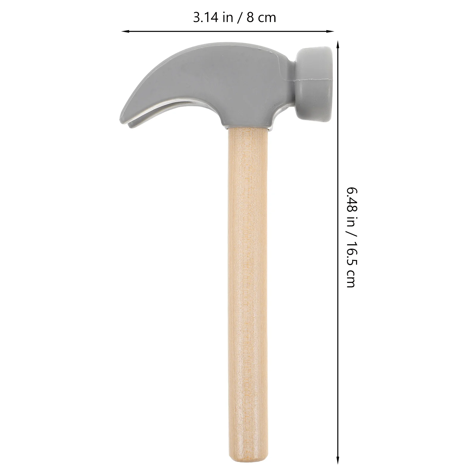 2-delige houten hamer kleine realistische constructiegereedschapset voor kinderen Motorische vaardigheden Handoogcoördinatie Stampende voor peuters