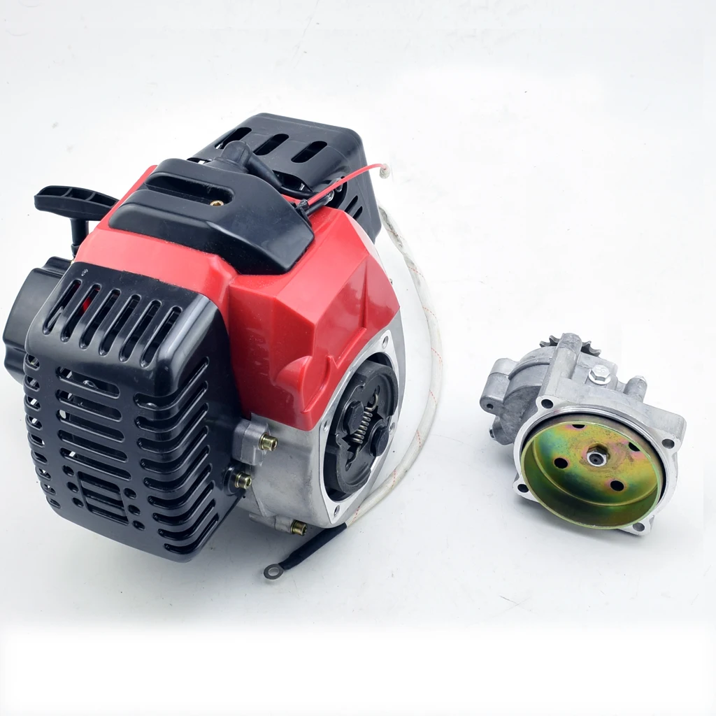 Motor de arranque eléctrico de 2 tiempos de 49cc con caja de cambios para Mini Scooter de bolsillo Chopper Dirt Bike Mini ATV de bolsillo DIY bicicleta Scooter
