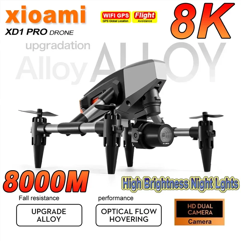 For Xiaomi XD1 Drone 8K Professional HD Camera Height Maintaining 4 Sides Obstacle Avoidance RC Quadcopter for Adult Child Toy