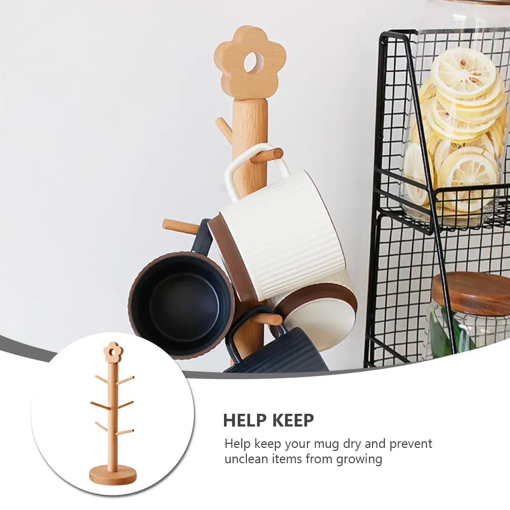 

Wooden Mug Rack Multi purpose Hanging Storage Box Cup Shelf Drying ganizer Home Cafe Hotel Restaurant Elegant Sturdy Anti
