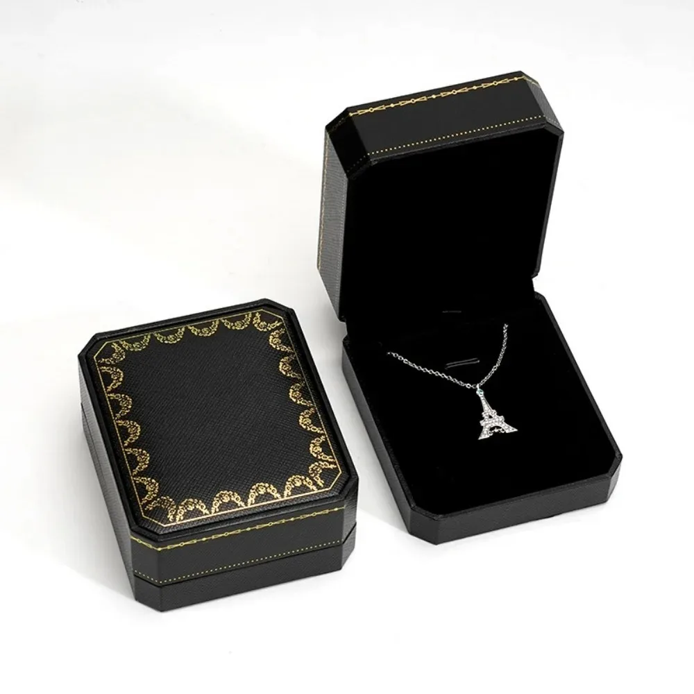 

Minimalist Velvet Lining Display Box Sleek Vintage Pendant Storage Case Jewelry Organizer Wedding Gift Box